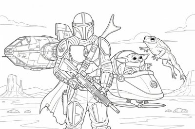 Televizyon Zor Çizgi Film Boyama Sayfası