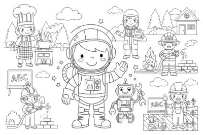 Meslekler Zor Meslek Boyama Sayfası