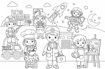 Meslekler Zor Meslek Boyama Sayfası