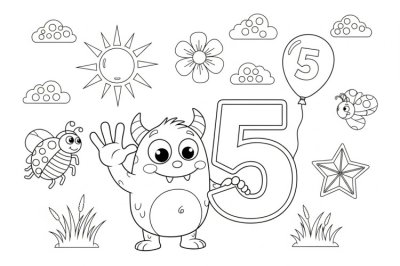 Sayılar Zor Sayı Boyama Sayfası